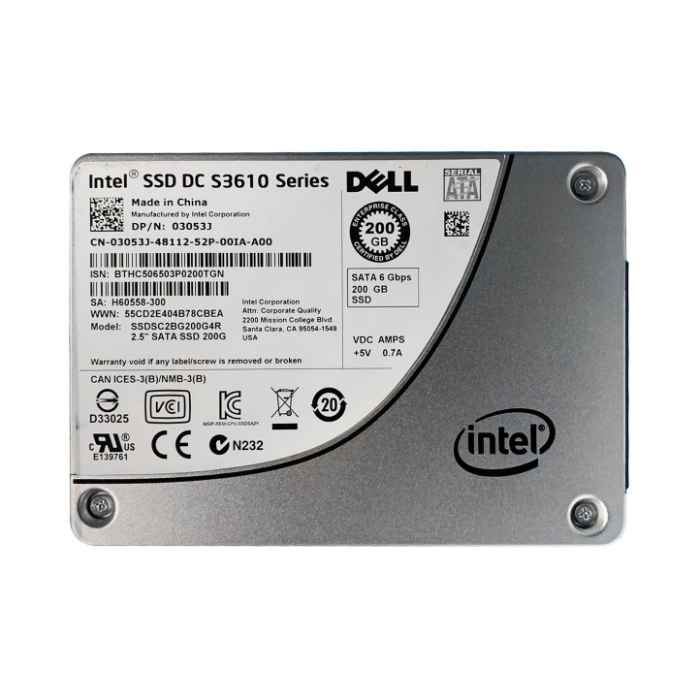 Dell 3053J | 200GB Multi-Level Cell SATA 3Gb/s 2.5-Inch Solid State Drive Refurbished - Dell refurbished available on Gotodirect