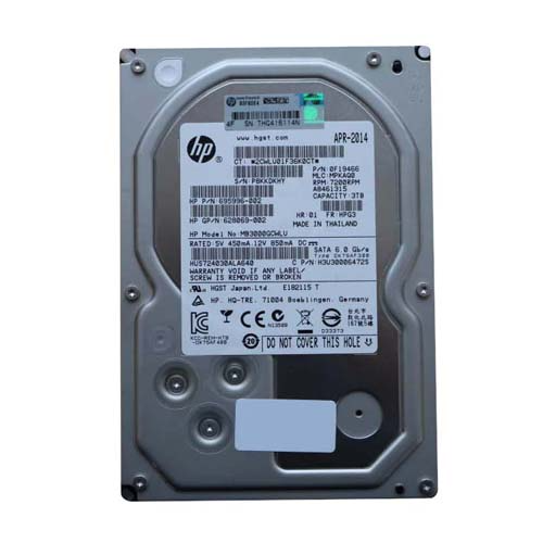 HP 695996-002 | 3TB 7200RPM SATA 6Gb/s Hot-Swappable 512n 3.5-Inch Midline Hard Drive for ProLiant Servers Refurbished - Hewlett-Packard (ou HP en abrégé) refurbished available on Gotodirect
