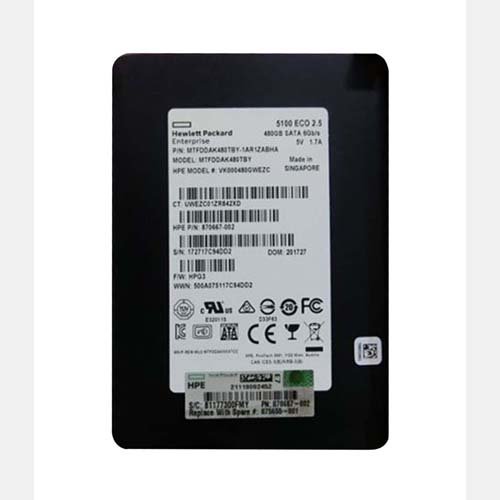 HP 875655-001 | 480GB Triple-Level Cell SATA 6Gb/s Hot Swappable 2.5-Inch Solid State Drive Refurbished - Hewlett-Packard (ou HP en abrégé) refurbished available on Gotodirect