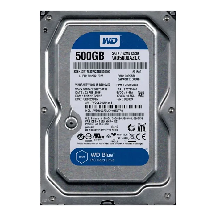 Western Digital WD5000AZLX-08K2TA0 | Blue 500GB 3.5-inch 6GB/s SATA 7200RPM 32MB Cache Desktop Hard Drive Refurbished - Western Digital refurbished available on Gotodirect