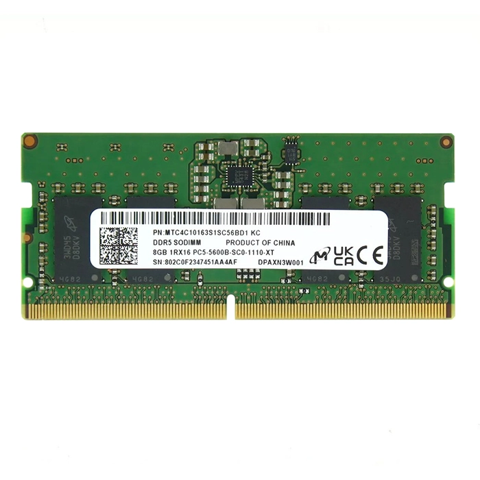 Micron MTC4C10163S1SC56BD1 | 8GB DDR5-5600MHz PC5-44800 Non-ECC Unbuffered SODIMM CL46 1Rx16 1.1V 262-Pin  Memory Module Refurbished -  refurbished available on Gotodirect