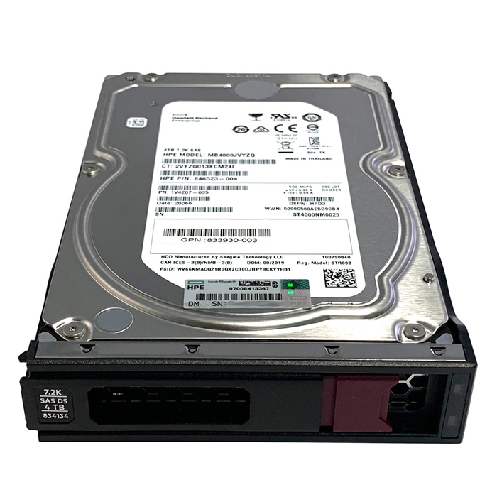 HP 834134-001 | 4TB 7200RPM SAS 12GB/s Hot-Pluggable 3.5-Inch LPc Hard Drive for ProLiant Gen10/Gen10+/Gen11 Servers Refurbished - Hewlett-Packard (ou HP en abrégé) refurbished available on Gotodirect