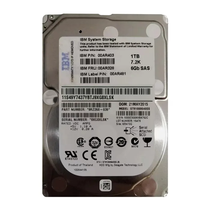 IBM 00AR328 | 1TB 7200RPM Near Line SAS 6Gb/s SFF 2.5-Inch Hard Drive for Storwize Storage System Refurbished -  refurbished available on Gotodirect