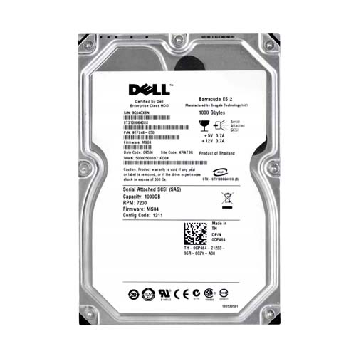 Dell 0CP464 | 1TB 7200RPM SAS 3Gb/s Hot-Pluggable 3.5-Inch Hard Drive for PowerEdge Servers Refurbished - Dell refurbished available on Gotodirect