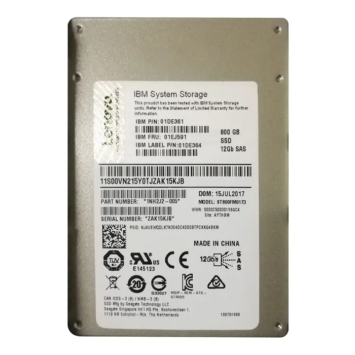 Lenovo 01DE361 | 800GB SAS 12Gb/s Hot Swappable 2.5-Inch Solid State Drive for Storage V3700 V2 Refurbished - Lenovo refurbished available on Gotodirect