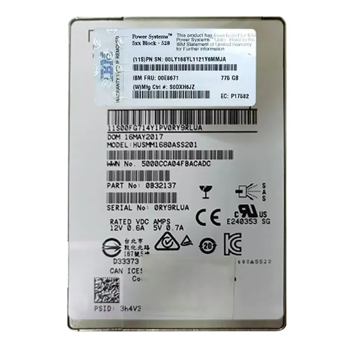 IBM 00E8671 | 775GB eMLC SAS 12Gb/s (528-bytes) 2.5-Inch Internal Solid State Drive for AIX Linux Refurbished -  refurbished available on Gotodirect