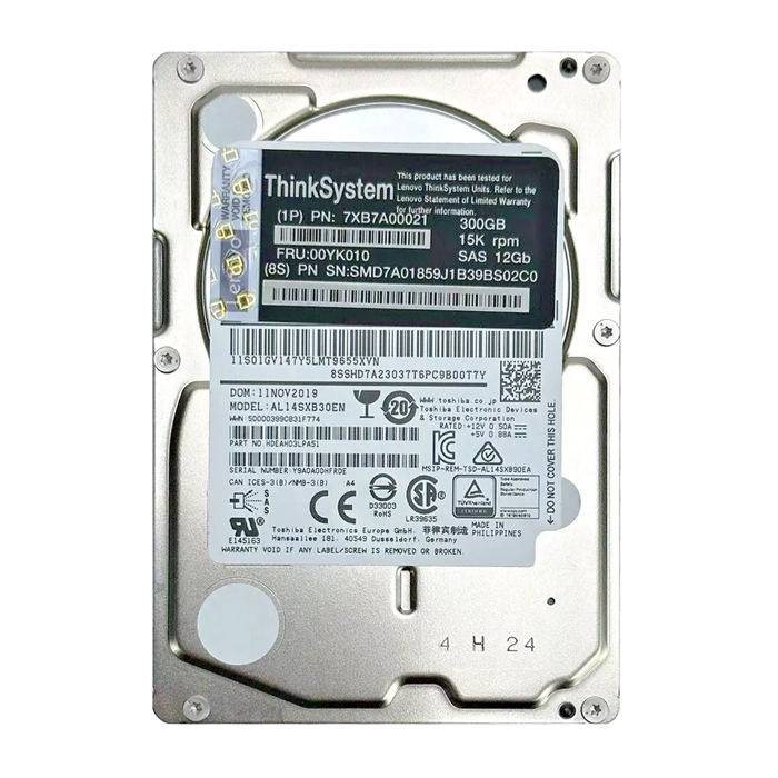 Lenovo 00YK010 | ThinkSystem 300GB 15000RPM SAS 12Gb/s 512n Hot Swappable 2.5-inch Hard Drive Refurbished - Lenovo refurbished available on Gotodirect
