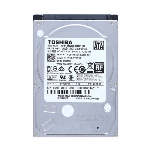 Dell 01KT1K | 1TB 5400RPM SATA 3Gb/s 8MB Cache 2.5-Inch Hard Drive Refurbished - Dell refurbished available on Gotodirect