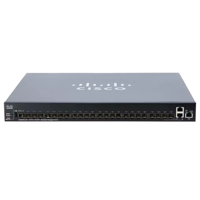 Cisco SG350XG-24F-K9 | 350XG-24T RJ-45 24-Ports 10GBase-T 2 x SFP Ports Stackable Manageable Layer3 1U Rack-Mountable Gigabit Ethernet Switch Refurbished - Cisco Systems Inc. refurbished available on Gotodirect