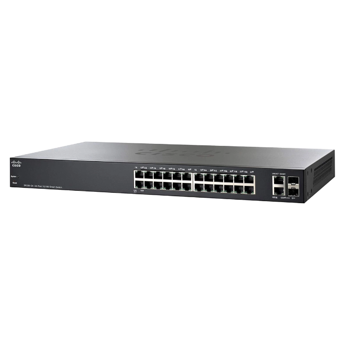 Cisco SF220-24 | Smart Plus SF220-24 RJ-45 24-Port 10/100Base-TX 2 x Expansion Slot Layer 2 Manage Rack-Mountable Smart Switch Refurbished - Cisco Systems Inc. refurbished available on Gotodirect