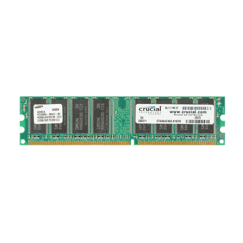 Samsung M368L6423DTM-CC4 | 512MB DDR-400MHz PC3200 Non-ECC Unbuffered UDIMM CL3 2Rx8 2.5V 184-Pin Memory Module Refurbished - Samsung refurbished available on Gotodirect