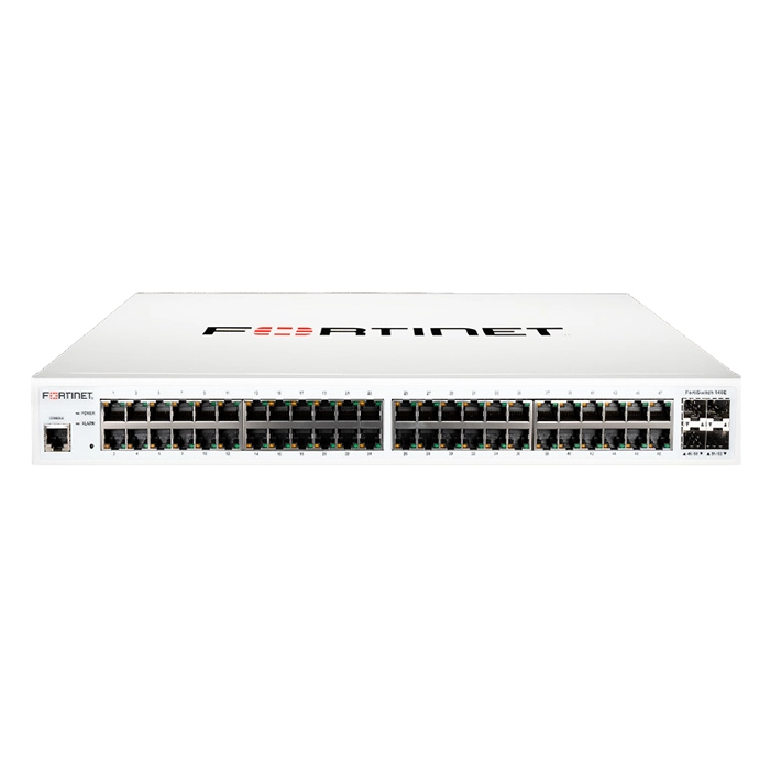Fortinet FS-148E | FortiSwitch 100 Series 48 x Ports 1000Base-T + 4 x Ports Gigabit SFP 1U Rack-mountable Layer 2 Managed Gigabit Ethernet Network Switch Refurbished - Fortinet refurbished available on Gotodirect