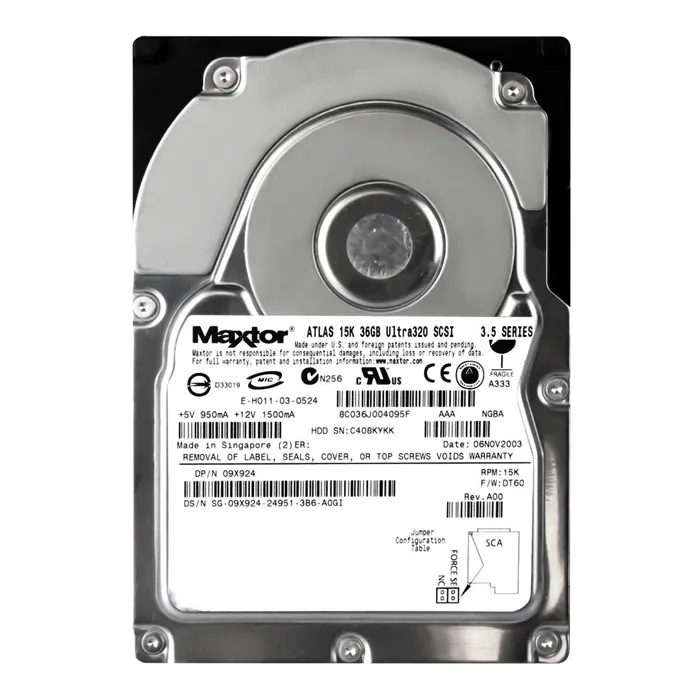 Dell 9X924 | 36GB 15000RPM Ultra320 SCSI Hot-Pluggable 3.5-Inch Hard Drive for PowerEdge Server & PowerVault Storage Array Refurbished - Dell refurbished available on Gotodirect