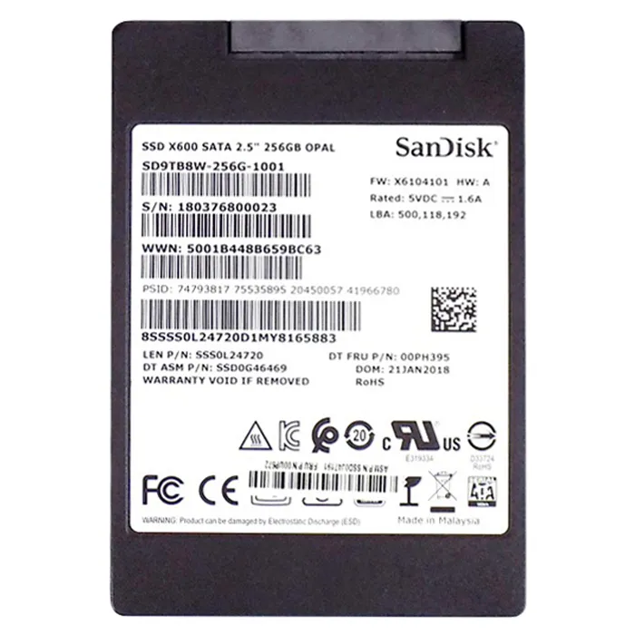 Lenovo 00PH395 | 256GB SATA 6GB/s 2.5-Inch Internal Solid State Drive Refurbished - Lenovo refurbished available on Gotodirect
