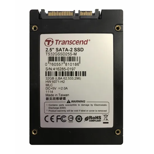 Transcend TS32GSSD25S-M | 32GB Multi-Level Cell SATA 1.5Gb/s 2.5-Inch Solid State Drive Refurbished -  refurbished available on Gotodirect