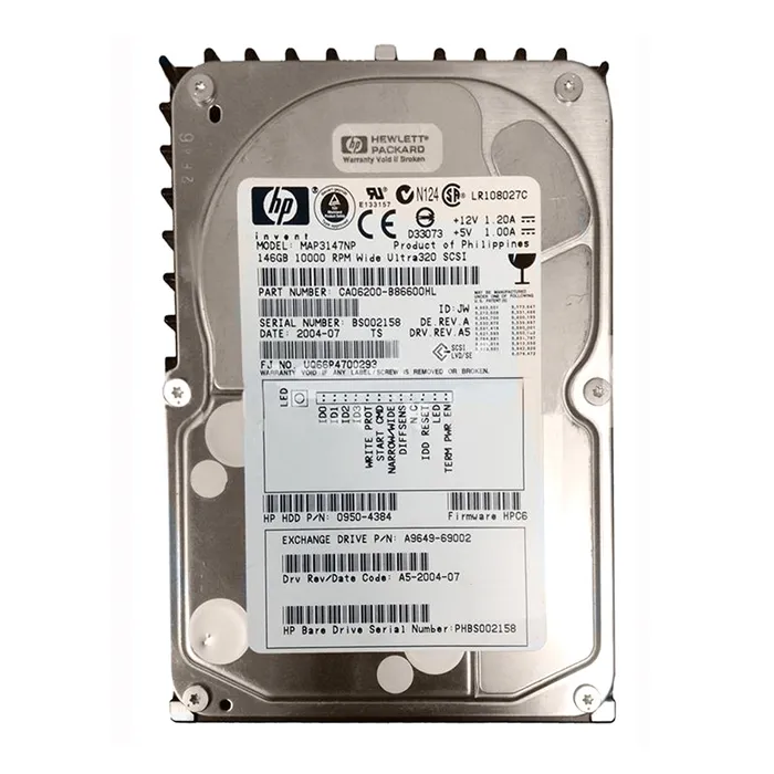 Buy HP 0950-4384 | 146GB 10000RPM Ultra-320 SCSI 8MB Cache (LVD) 68-Pin 3.5-Inch Hard Drive Refurbished - $598.24 HP 0950-4384 | 146GB 10000RPM Ultra-320 SCSI 8MB Cache (LVD) 68-Pin 3.5-Inch Hard Drive Refurbished - Hewlett-Packard (ou HP en abrégé) refurbished available on Gotodirect