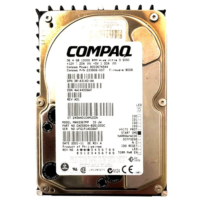 HP 3R-A4140-AA | 36.4GB 15000RPM Ultra320 SCSI 8MB Cache Hot Swappable LVD 68-Pin 3.5-inch Hard Drive Refurbished - Hewlett-Packard (ou HP en abrégé) refurbished available on Gotodirect