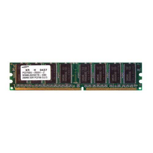 Samsung M368L3223ETN-CB3 | 256MB DDR-333MHz PC2700 Non-ECC Unbuffered UDIMM CL2.5 1Rx8 2.5V 184-Pin Memory Module Refurbished - Samsung refurbished available on Gotodirect