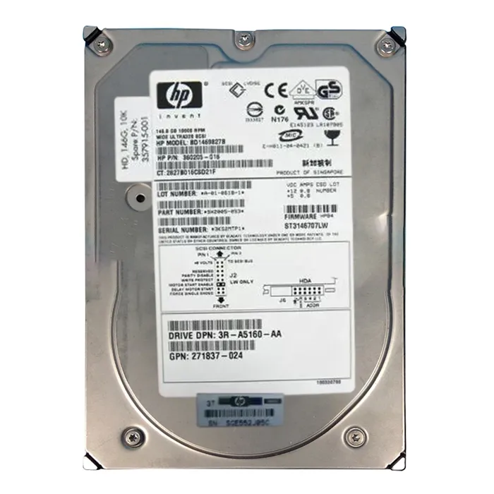 HP 3R-A5160-AA | 146GB 10000RPM Ultra320 SCSI 8MB Cache LVD 68-Pin 3.5-inch Hard Drive Refurbished - Hewlett-Packard (ou HP en abrégé) refurbished available on Gotodirect