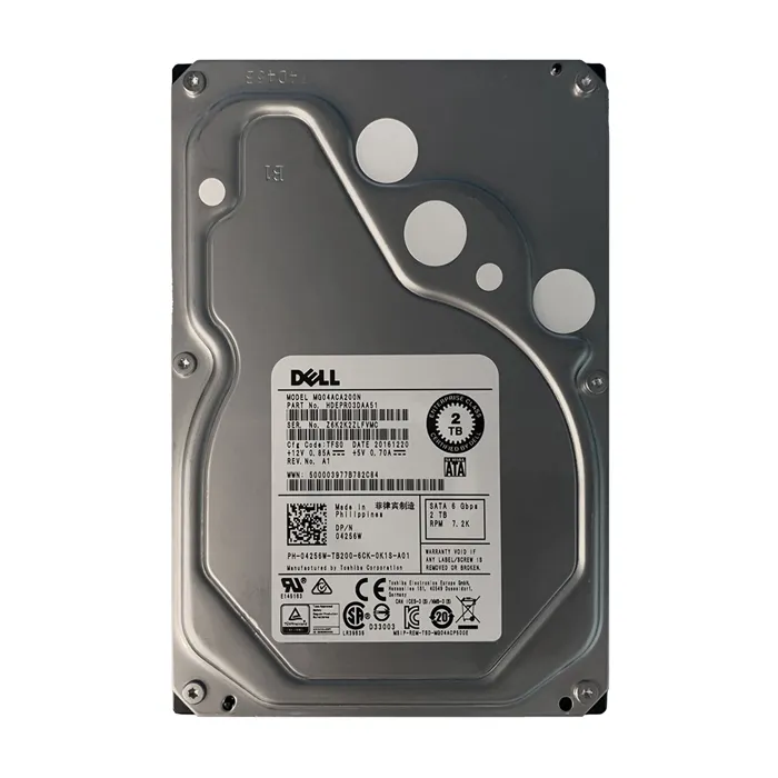 Dell 04256W | 2TB 7200RPM SATA 6Gb/s Hot-Pluggable (512n) 3.5-Inch Hard Drive for PowerEdge Server Refurbished - Dell refurbished available on Gotodirect