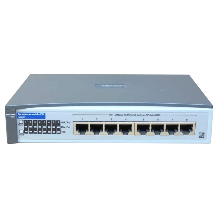 HP J4097C | ProCurve 408 8 x RJ-45 Ports 10/100Base-TX Layer 2 Unmanaged Rack-mountable Fast Ethernet Network Switch Refurbished - Hewlett-Packard (ou HP en abrégé) refurbished available on Gotodirect