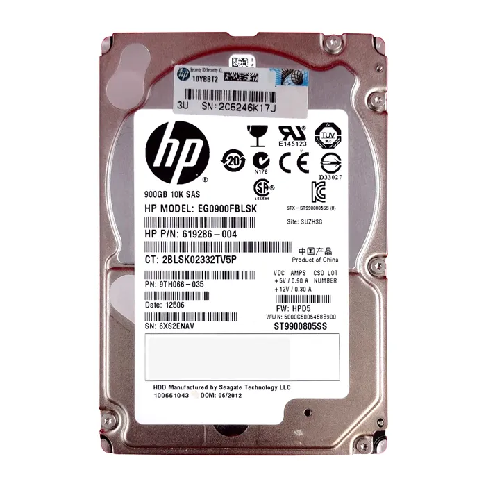 HP EG0900FBLSK | 900GB 10000RPM SAS 6Gb/s Hot-Pluggable Dual Port SFF 2.5-inch Enterprise Hard Drive for Gen8/9 ProLiant Server/Storage Array Refurbished - Hewlett-Packard (ou HP en abrégé) refurbished available on Gotodirect