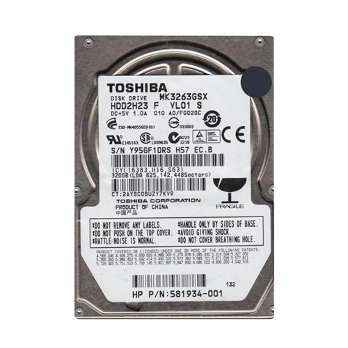 HP 581934-001 | 320GB 5400RPM SATA 3Gb/s 8MB Cache 2.5-inch Hard Drive Refurbished - Hewlett-Packard (ou HP en abrégé) refurbished available on Gotodirect