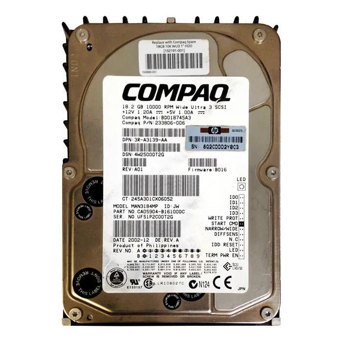 Buy Compaq 3R-A3139-AA | 18.2GB 10000RPM Ultra160 SCSI 68-Pin 3.5-Inch Hard Drive Refurbished - $413.23 Compaq 3R-A3139-AA | 18.2GB 10000RPM Ultra160 SCSI 68-Pin 3.5-Inch Hard Drive Refurbished - refurbished available on Gotodirect
