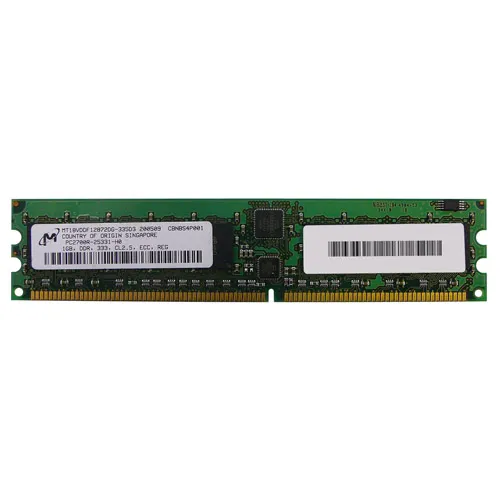 Micron MT18VDDF12872DG-335 | 1GB DDR-333MHz PC2700 ECC Registered RDIMM CL2.5 2Rx8 2.5V 184-Pin Memory Module Refurbished -  refurbished available on Gotodirect