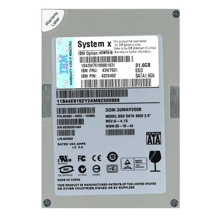 IBM 43W7621 | 31.4GB SATA 1.5Gb/s 2.5-Inch Solid State Drive Refurbished -  refurbished available on Gotodirect