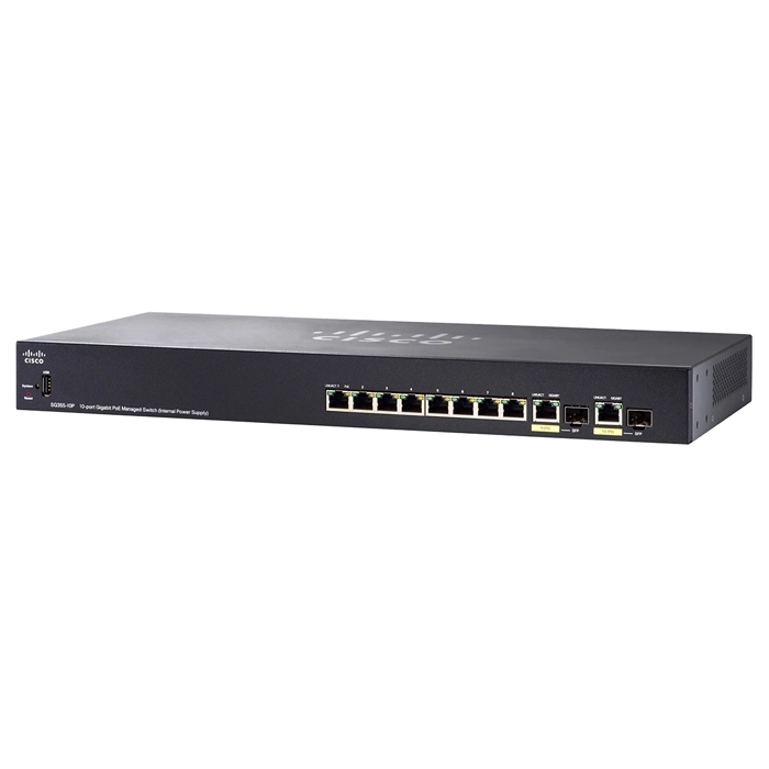Cisco SG355-10P-K9-NA | Small Business PoE+ 8 x Ports 10/100/1000Base-T + 2 x SFP Layer 3 Managed Gigabit Ethernet Switch Refurbished - Cisco Systems Inc. refurbished available on Gotodirect