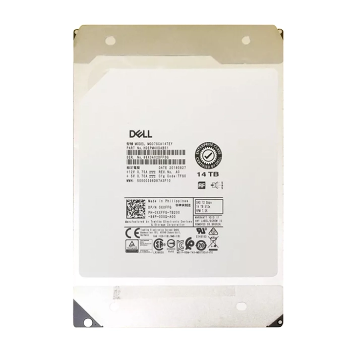 Dell XXFFG | 14TB 7200RPM SAS 12Gb/s Hot-Pluggable (512e) 3.5-Inch Hard Drive for PowerEdge Server & PowerVault Server Refurbished - Dell refurbished available on Gotodirect