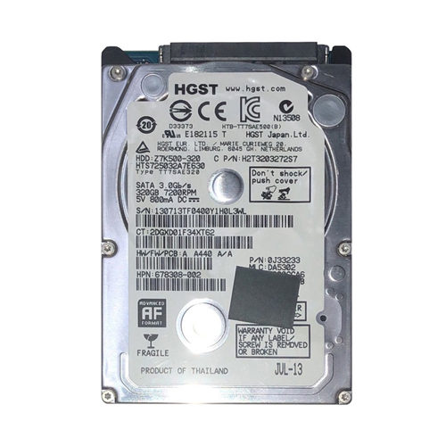 HP 678308-002 | 320GB 7200RPM SATA 6Gb/s 32MB Cache 2.5-inch Hard Drive Refurbished - Hewlett-Packard (ou HP en abrégé) refurbished available on Gotodirect