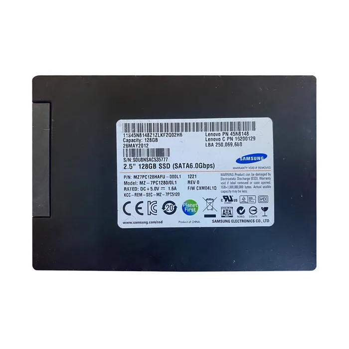 Lenovo 45N8148 | 128GB Multi-Level Cell SATA 6Gb/s 2.5-Inch Solid State Drive Refurbished - Lenovo refurbished available on Gotodirect