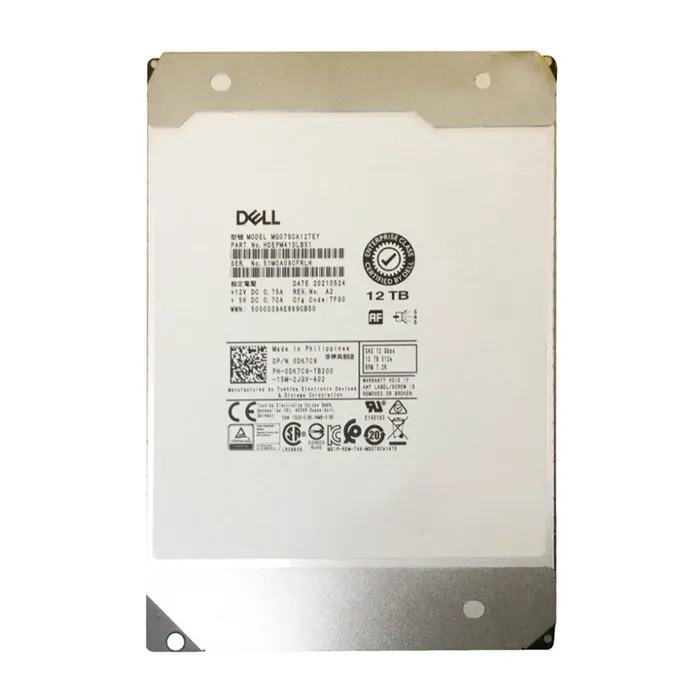 Dell 0DK7C9 | 12TB 7200RPM SAS 12Gb/s 512e 3.5-inch Hard Drive Refurbished - Dell refurbished available on Gotodirect