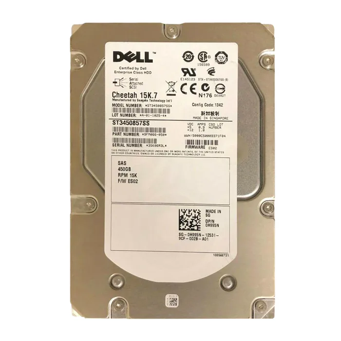 Dell 0H995N | 450GB 15000RPM SAS 6Gb/s Hot-Pluggable Dual Port 3.5-Inch Hard Drive for PowerEdge Server & PowerVault Server Refurbished - Dell refurbished available on Gotodirect