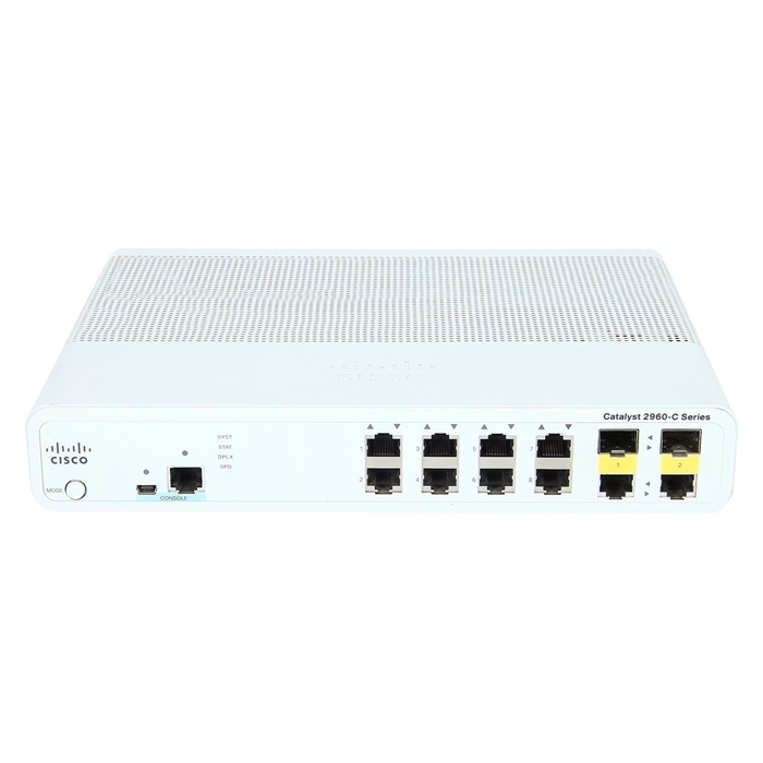 Cisco WS-C2960C-8TC-L | Catalyst 2960C Series 2960C-8TC 8 x 10/100Base-TX RJ-45 and 2 x 1G RJ45/SFP Dual Purpose Uplink Ports Layer 2 Managed Fast Ethernet Network Switch Refurbished - Cisco Systems Inc. refurbished available on Gotodirect