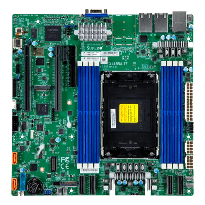 Supermicro X14SBM-TF | SoC Intel Xeon 6700/6500 Series Processors with P-Cores or 6700 Series Processors Single Socket E2 LGA4710 MAX 1TB DDR5 micro-ATX Server Motherboard Refurbished -  refurbished available on Gotodirect