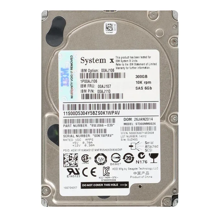IBM 00AJ106 | 300GB 10000RPM SAS 6Gb/s Hot-Swappable 2.5-Inch Hard Drive Refurbished -  refurbished available on Gotodirect