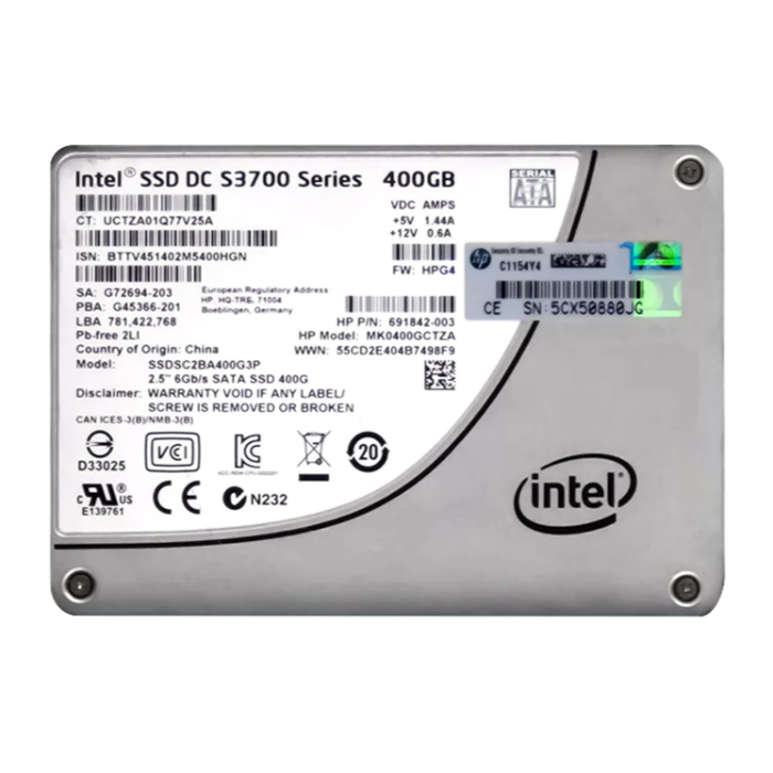 Intel SSDSC2BA400G3P | DC S3700 Series 400GB MLC SATA 6GB/s High Endurance AES-256/ PLP 2.5-Inch Internal Solid State Drive Refurbished - Intel refurbished available on Gotodirect