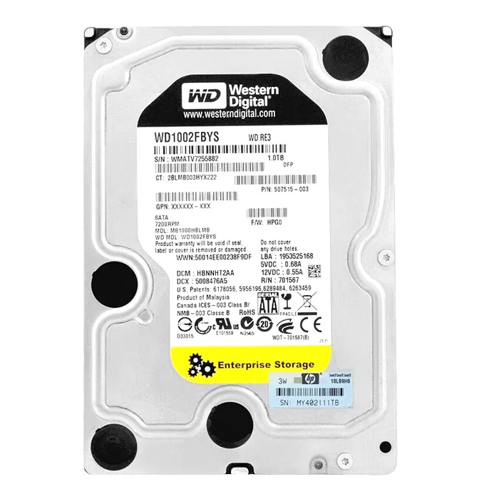 Western Digital WD1002FBYS | RE3 1TB 7200RPM SATA 3Gb/s 32MB Cache (RoHS) 3.5-inch Hard Drive Refurbished - Western Digital refurbished available on Gotodirect