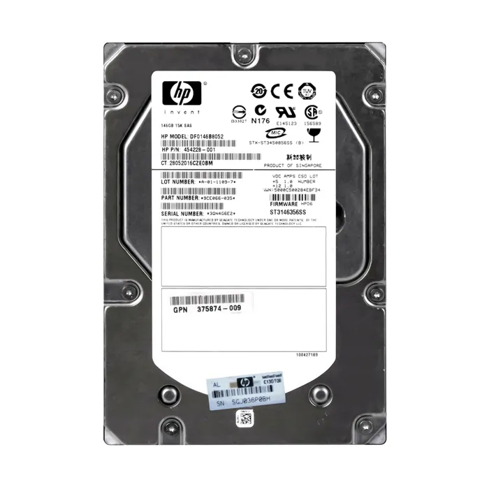 HP 375874-009 | 146GB 15000RPM SAS 3Gb/s 16MB Cache Hot-Pluggable Dual Port 3.5-inch Hard Drive Refurbished - Hewlett-Packard (ou HP en abrégé) refurbished available on Gotodirect