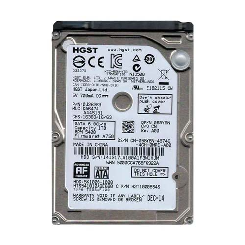 Dell 58Y8N | 1TB 5400RPM SATA 6Gb/s 8MB Cache 2.5-Inch Hard Drive Refurbished - Dell refurbished available on Gotodirect
