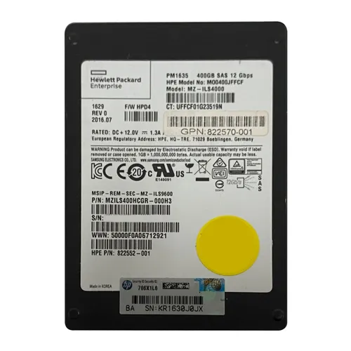 HP 822552-001 | 400GB SAS 12Gb/s Mixed Use SFF 2.5-Inch Solid State Drive for ProLiant ML350 Gen10 Refurbished - Hewlett-Packard (ou HP en abrégé) refurbished available on Gotodirect