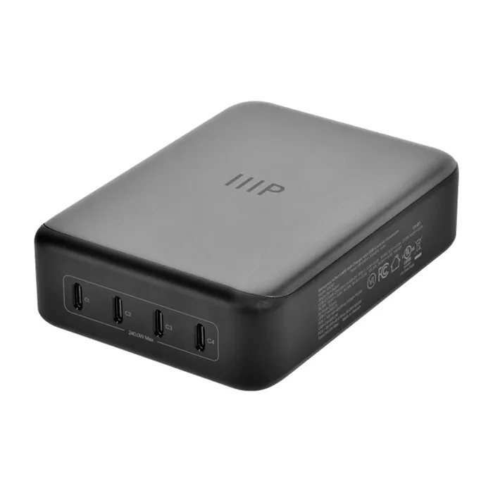 Monoprice 45242 | 4-Port 240W GaN Charger with USB-C and AC Conversion: For Laptops Tablets and Phones Refurbished -  refurbished available on Gotodirect