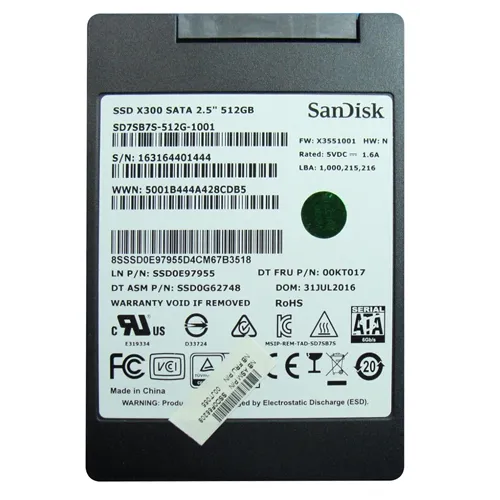 Lenovo 00JT055 | 512GB Triple-Level Cell SATA 6Gb/s 2.5-Inch Solid State Drive Refurbished - Lenovo refurbished available on Gotodirect