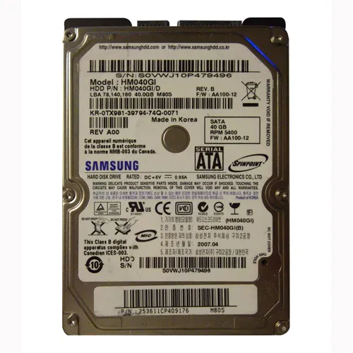Dell TX981 | 40GB 5400RPM SATA 1.5Gb/s 2MB Cache 2.5-Inch Hard Drive Refurbished - Dell refurbished available on Gotodirect