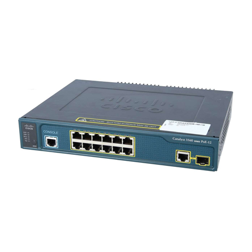 Buy Cisco WS-C3560-12PC-S-RF | Catalyst 3560 Series 3560-12P 12 x RJ-45 Ports PoE 10/100Base-TX + 1 x Combo Gigabit SFP Port Layer 2 Managed Rack-mountable Fast Ethernet Network Switch Refurbished - $238.54 Cisco WS-C3560-12PC-S-RF | Catalyst 3560 Series 3560-12P 12 x RJ-45 Ports PoE 10/100Base-TX + 1 x Combo Gigabit SFP Port Layer 2 Managed Rack-mountable Fast Ethernet Network Switch Refurbished - Cisco Systems Inc. refurbished available on Gotodirect