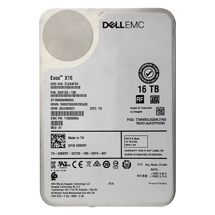 Seagate ST16000NM005G | Exos X16 Series 16TB 7200RPM SATA 6Gb/s 256MB Cache 512e/4kn 3.5-Inch Enterprise Hard Drive Refurbished - Seagate refurbished available on Gotodirect