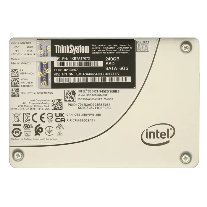 Lenovo 02JG557 | 240GB SATA 6Gb/s Read Intensive HS 2.5-inch Solid State Drive for ThinkSystem Refurbished - Lenovo refurbished available on Gotodirect
